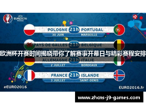 欧洲杯开赛时间揭晓带你了解赛事开幕日与精彩赛程安排